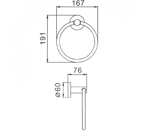 Кольцо для полотенец Haiba HB8304 Нержавеющая сталь