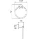 Кольцо для полотенец Haiba HB8304 Нержавеющая сталь