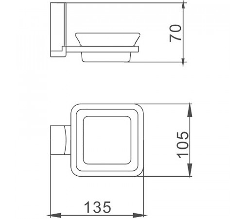 Мыльница Haiba HB8802 Хром