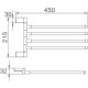 Полотенцедержатель Haiba HB8814 поворотный Хром