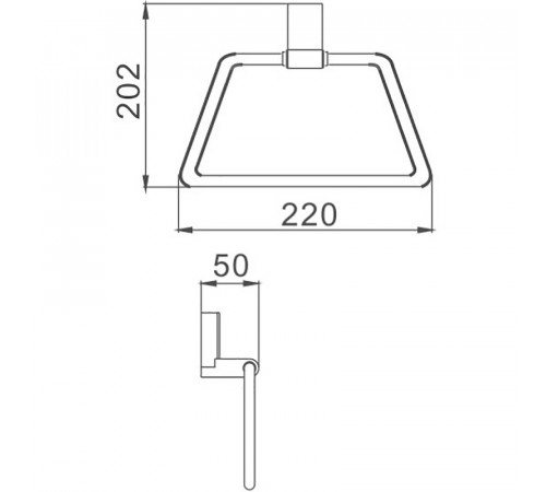 Кольцо для полотенец Haiba HB8804 Хром