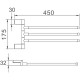 Полотенцедержатель Haiba HB8813 поворотный Хром