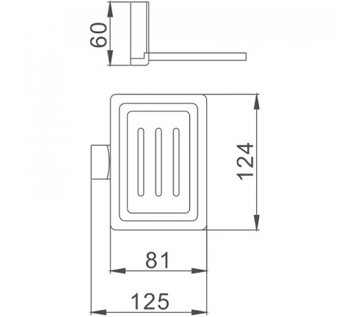 Мыльница Haiba HB8802-1 Хром