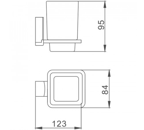 Стакан для зубных щеток Haiba HB8806 Хром