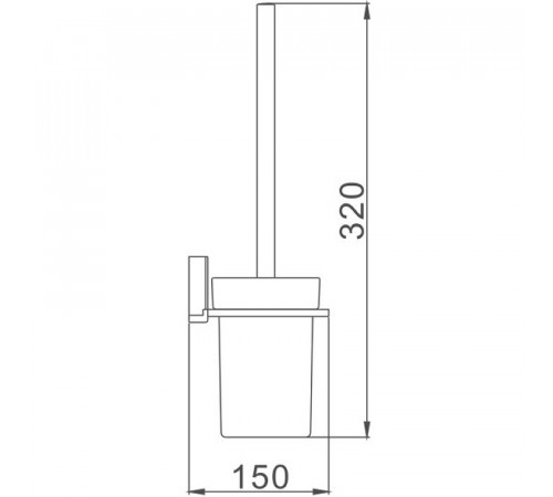 Ершик для унитаза Haiba HB8810 Хром