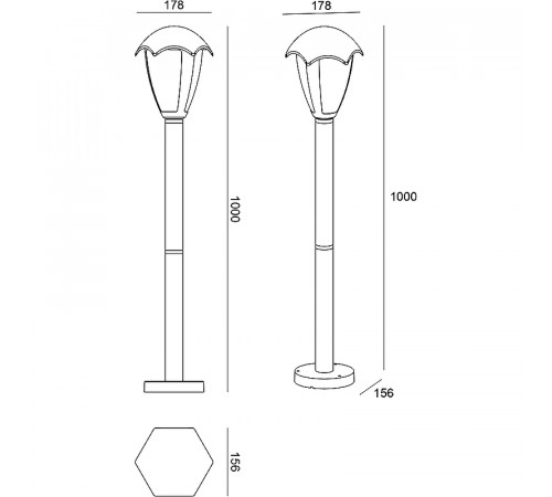 Ландшафтный светильник Artelamp Henry A1661PA-1BK Прозрачный Черный