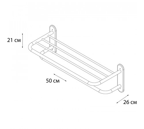 Полка для полотенец Fixsen Hotel FX-31015A Хром