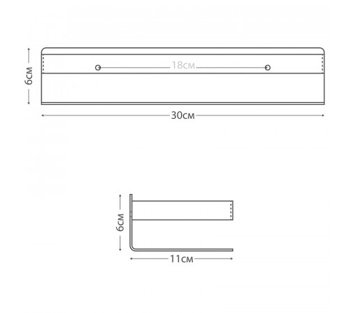 Металлическая полка Fixsen Hotel FX-31003G Черная