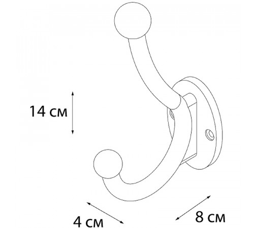 Двойной крючок Fixsen Hotel FX-31005A Хром