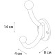 Двойной крючок Fixsen Hotel FX-31005A Хром