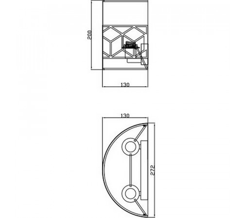 Настенный светильник Maytoni House Messina H223-WL-02-G Льняной Золото