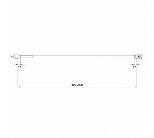 Карниз для ванны Iddis 020A200I14 Хром матовый