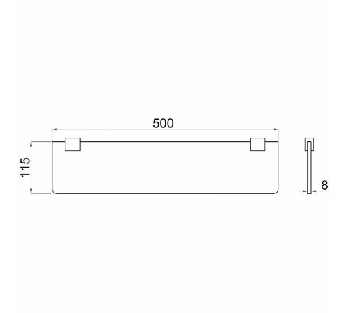 Стеклянная полка Allen Brau Infinity 6.21012-31 Черная матовая