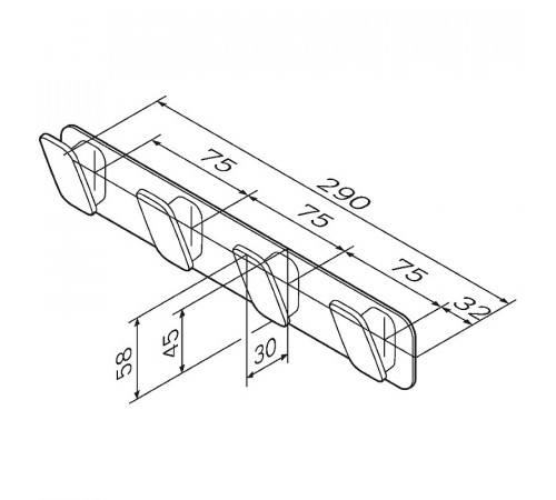 Вешалка для полотенец AM.PM Inspire 2.0 A50A35900 Хром