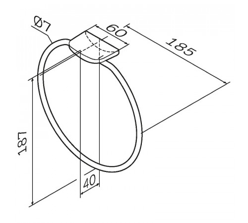 Кольцо для полотенец AM.PM Inspire V2.0 A50A34422 Черное матовое