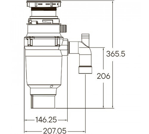 Измельчитель пищевых отходов Paulmark I-400 390 Вт