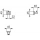 Крючок Ideal Standard IOM Square E2192AA Хром