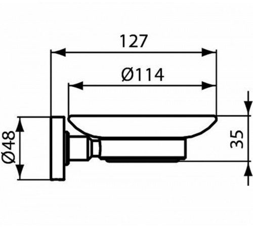 Мыльница Ideal Standard IOM A9122XG Черный шелк