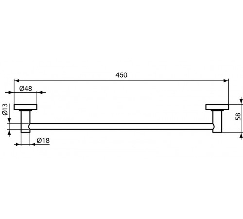 Полотенцедержатель Ideal Standard IOM A9117AA Хром