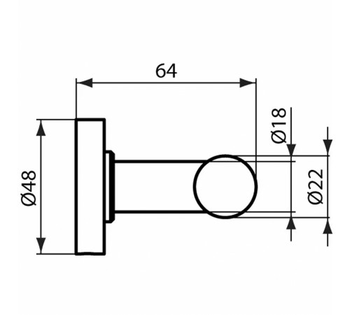 Двойной крючок Ideal Standard IOM A9116AA Хром