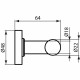 Двойной крючок Ideal Standard IOM A9116AA Хром