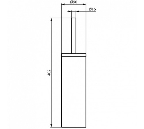 Ершик для унитаза Ideal Standard IOM A9108MY Хром