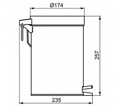 Ведро для мусора Ideal Standard IOM A9104MY Нержавеющая сталь