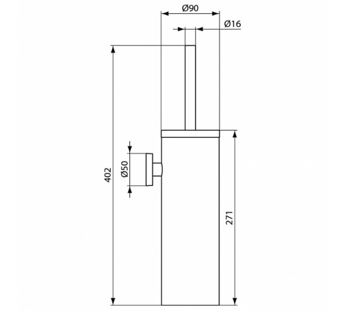 Ершик для унитаза Ideal Standard IOM A9128MY Хром