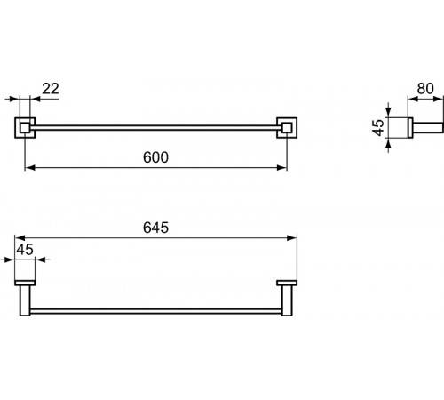 Полотенцедержатель Ideal Standard IOM E2197AA Хром