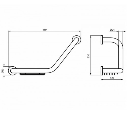 Поручень Ideal Standard IOM A9114AA Хром