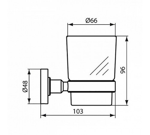 Стакан для зубных щеток Ideal Standard IOM A9120AA Хром