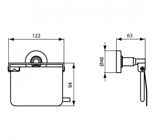 Держатель туалетной бумаги Ideal Standard IOM A9127AA с крышкой Хром