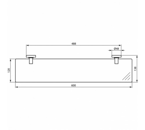 Полка Ideal Standard IOM A9125AA Хром