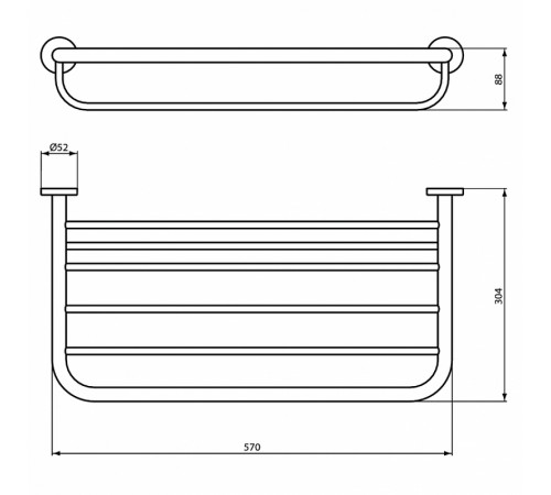 Полка для полотенец Ideal Standard IOM A9106AA Хром