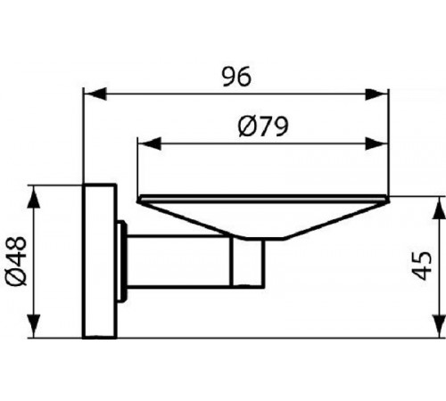 Мыльница Ideal Standard IOM A9129AA Хром