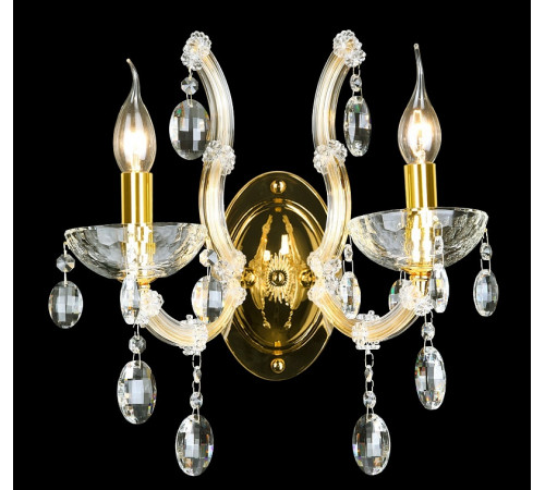 Настенный светильник Crystal Lux Isabel AP2 Gold Transparent Прозрачный Золото