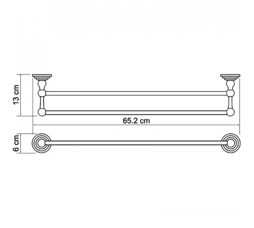 Полотенцедержатель WasserKRAFT Isar K-7340 двойной Темная бронза