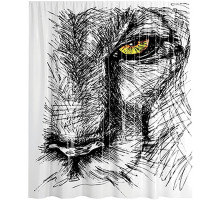 Штора для ванны WasserKRAFT Isar 180х200 SC-73101 Животный