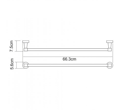 Полотенцедержатель WasserKRAFT Isen K-4030 Хром