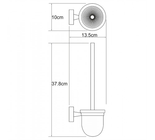 Ершик для унитаза WasserKRAFT Isen K-4027 Хром