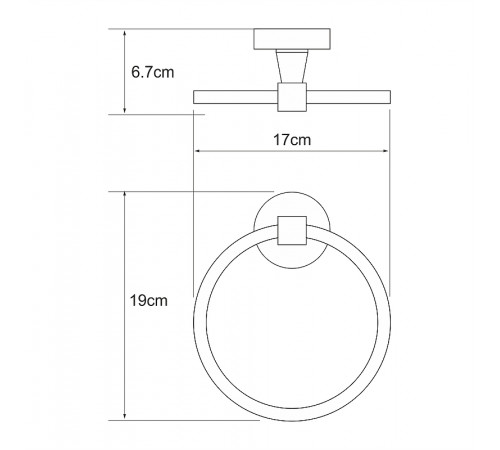 Кольцо для полотенец WasserKRAFT Isen K-4060 Хром