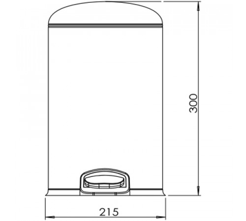 Ведро для мусора Java S-885-5Q Графит