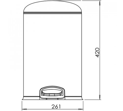 Ведро для мусора Java S-885-12W Белое