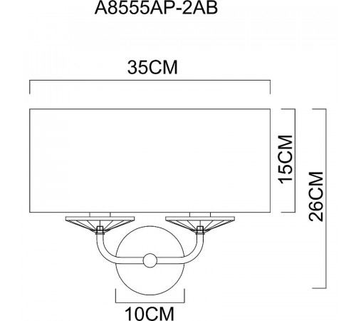 Настенный светильник Artelamp Jennifer A8555AP-2AB Белый Античная бронза