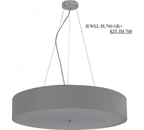 Потолочный светильник Crystal Lux JEWEL PL700 GR Серый Хром