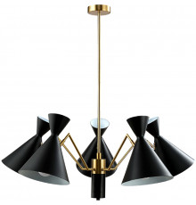 Люстра Crystal Lux Joven SP5 Gold Black Черная Золото