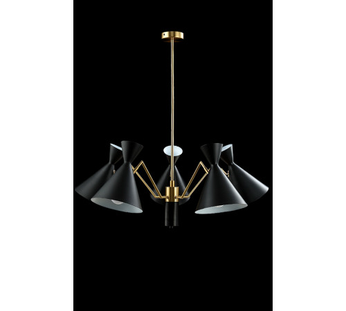 Люстра Crystal Lux Joven SP5 Gold Black Черная Золото