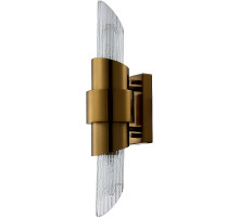 Настенный светильник Crystal Lux Justo AP2 Brass Прозрачный Латунь