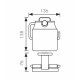 Держатель туалетной бумаги Kaiser KH-1700 с крышкой Хром