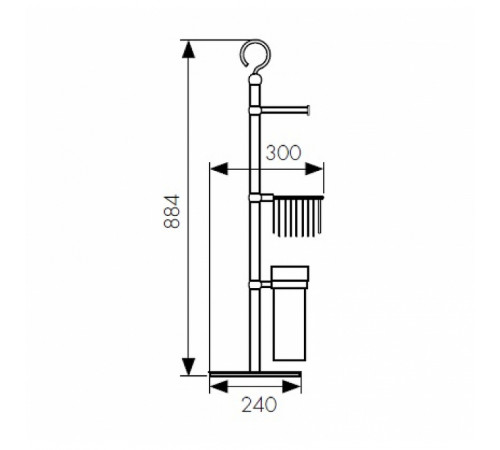 Напольная стойка Kaiser KH-4615 Бронза